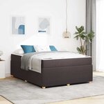 vidaXL Cadre de lit Autre Marron foncé 160 x 200 cm tissu