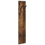 vidaXL Porte-manteau mural avec stockage Chêne fumé 20 x 1.5 x 100 cm