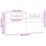 vidaXL Tête de lit de remplacement métal blanc 200 cm