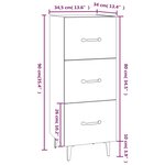 vidaXL Buffet Chêne sonoma 34 5x34x90 cm Bois d'ingénierie