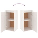 vidaXL Armoires murales 2 Pièces Blanc 30x30x60 cm Bois de pin massif