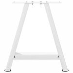 vidaXL Pieds de table basse en forme de A  2 pièces  blanc  50 x (42-43) cm  acier