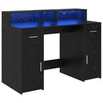 vidaXL bureau chêne noir 120x55x91 cm bois d'ingénierie