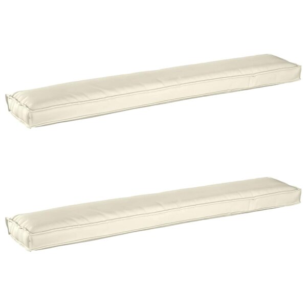 vidaXL Set de coussins de palette 2 Pièces Crème 200 x 40 x 8 cm