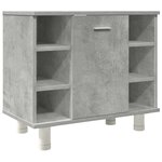 vidaXL Ensemble de meubles de salle de bain 3 Pièces gris béton