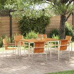 vidaXL Ensemble de salle à manger pour jardin 7 Pièces