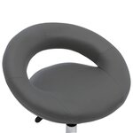 vidaXL Chaise pivotante de salle à manger Gris Similicuir