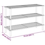 vidaXL Range-chaussures à 3 étagères 2 Pièces Bois de sapin solide