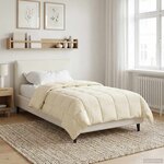 vidaXL Duvet complet toute l'année Matelassé Crème 135 x 200 cm