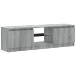 vidaXL Meuble TV avec lumières LED sonoma gris 120x30x35 5 cm