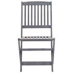 vidaXL Chaises pliables d'extérieur lot de 4 et coussins Bois d'acacia