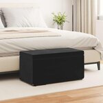 vidaXL Tabouret Noir 81 x 41 x 40 cm Velours et Bois Composite