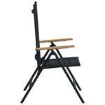 vidaXL Chaises de jardin inclinables 2 Pièces Noir 58 x 73 x 111 5 cm