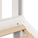 vidaXL Lit bibliothèque sans matelas blanc 140x200 cm bois pin massif