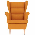 vidaXL Fauteuil jaune foncé 74x84x100 cm tissu