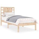 vidaXL Cadre de lit bois massif 75x190 cm petit simple