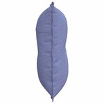 vidaXL Coussin de Dos Bleu denim 80 x 19 x 50 cm tissu