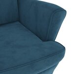 vidaXL Fauteuil bleu velours