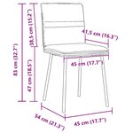 vidaXL Chaises à manger lot de 2 Bleu Velours