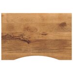 vidaXL Dessus de bureau avec courbe 100x60x2 5 cm manguier massif brut