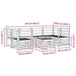 vidaXL Ensemble de canapés d'extérieur 7 pc Naturel