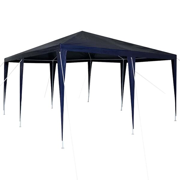 vidaXL Tente de fête Bleu  Blanc 400 x 400 x 266 cm Polyester  Acier
