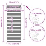 vidaXL Store zèbre blanc 55x100 cm largeur du tissu 50 9 cm polyester