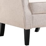 vidaXL Fauteuil beige tissu