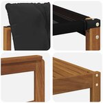 vidaXL Ensemble de canapés d'extérieur 9 pc Naturel et Noir