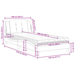 vidaXL Lit avec matelas cappuccino 100x200 cm similicuir