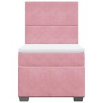 vidaXL Sommier à lattes de lit et matelas Rose 80x200 cm Velours