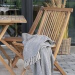 Table de jardin 120 x 80 cm + 4 chaises en teck