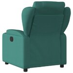 vidaXL Fauteuil inclinable électrique Vert foncé Tissu