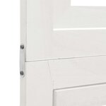 vidaXL Cloison de séparation 3 panneaux blanc bois de paulownia massif