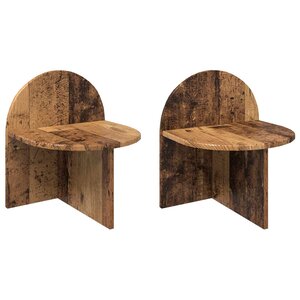 vidaXL Table de chevet 2 pc Bois ancien 40 x 35 5 x 45 5 cm