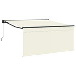 vidaXL Auvent Rétractable Crème 350 x 250 cm Polyester et Aluminium
