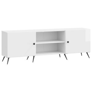 vidaXL Meuble TV 150 x 31 x 50 cm Blanc brillant Bois d'ingénierie