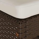 vidaXL Tabourets de bar jardin coussins lot de 4 marron résine tressée