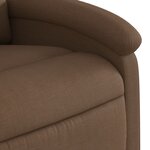 vidaXL Fauteuil inclinable Marron Tissu