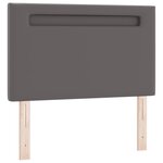 vidaXL Cadre de lit avec matelas Gris 90 x 190 cm Faux cuir