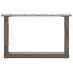 vidaXL Pieds de table basse en U  2 pièces  acier naturel  50 x (30-31) cm