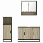 vidaXL Ensemble de meubles de salle de bain 3 Pièces chêne sonoma