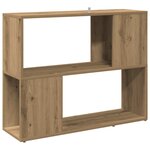 vidaXL Bibliothèque/Séparateur de pièce chêne artisanal 80x24x63 cm