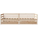 vidaXL Lit de jour avec tiroirs sans matelas 80x200 cm bois massif