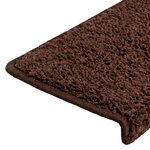 vidaXL Tapis d'escalier 20 pièces 65 x 21 x 4 cm Marron Bord rectangulaire