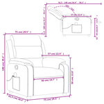 vidaXL Fauteuil inclinable de massage bleu velours