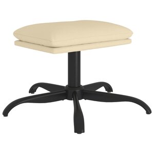 vidaXL Repose-pied Crème 60x60x36 cm Tissu