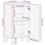 vidaXL Buffet avec étagère Marron 40 x 33 x 75 cm Bois d'acacia massif