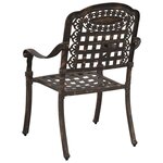 vidaXL Chaise de jardin 2 Pièces Bronze 55 x 56 5 x 91cm Aluminium