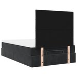 vidaXL Cadre de lit ottoman avec matelas noir 120x190 cm velours